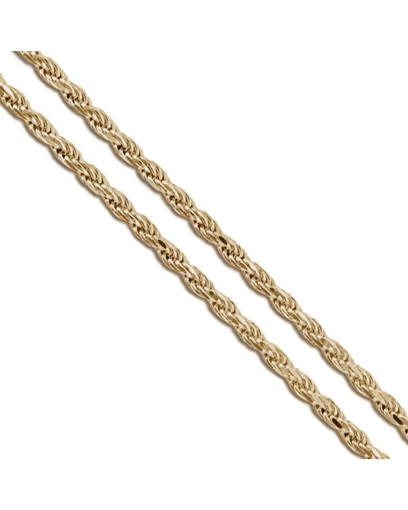 Stainless Steel Rope Chain CHOOSE WIDTH/LENGTH New Solid Cord Necklace 2.2mm (Gold-Tone) Length 22 Inches $8.49 Necklaces