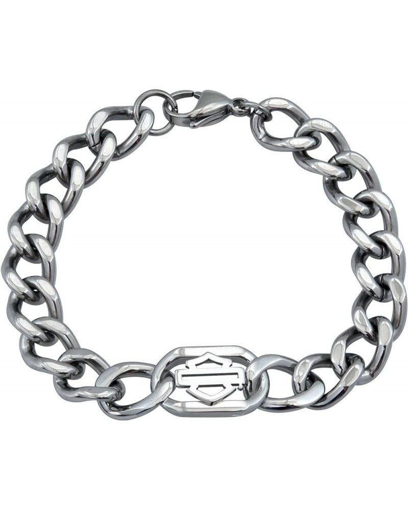 Harley-Davidson Women's Outline Bar & Shield Curblink Bracelet - Silver 7.5 $35.72 Bracelets