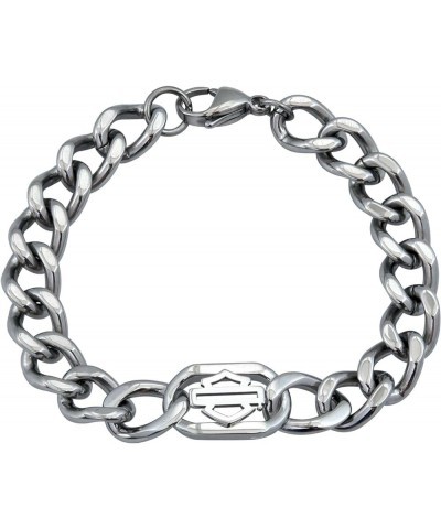 Harley-Davidson Women's Outline Bar & Shield Curblink Bracelet - Silver 7.5 $35.72 Bracelets