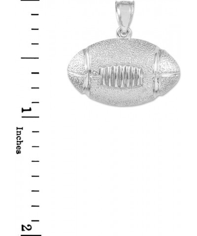 .925 Sterling Silver Football Charm Pendant Necklace - Choose Chain Length, 16"-22 20.0 Inches $19.97 Necklaces