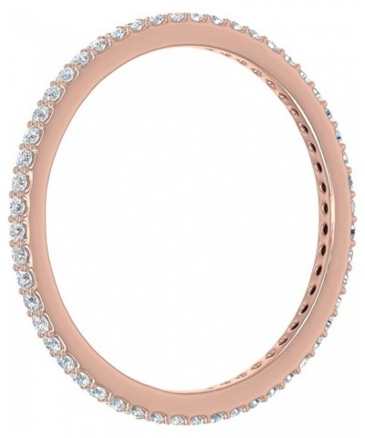 0.28 to 0.36 Carat Diamond Eternity Wedding Band in 10K Gold Rose Gold $85.50 Rings