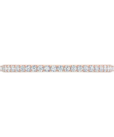 0.28 to 0.36 Carat Diamond Eternity Wedding Band in 10K Gold Rose Gold $85.50 Rings