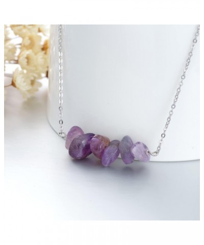 Women's Gemstone Beads Necklace 925 Sterling Silver Beads Necklace Handmade Pendant Jewelry Gift for Women Girls $22.05 Neckl...