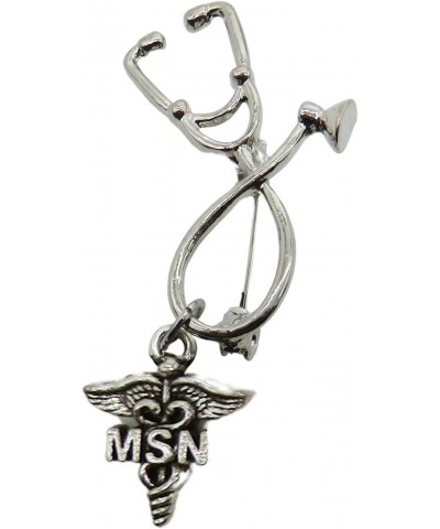 Nurse Pin Medical Stethoscope Pin Brooch MSN Master of Science in Nursing Pin Nursing Graduation Gift $9.98 Brooches & Pins