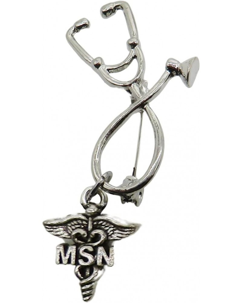 Nurse Pin Medical Stethoscope Pin Brooch MSN Master of Science in Nursing Pin Nursing Graduation Gift $9.98 Brooches & Pins