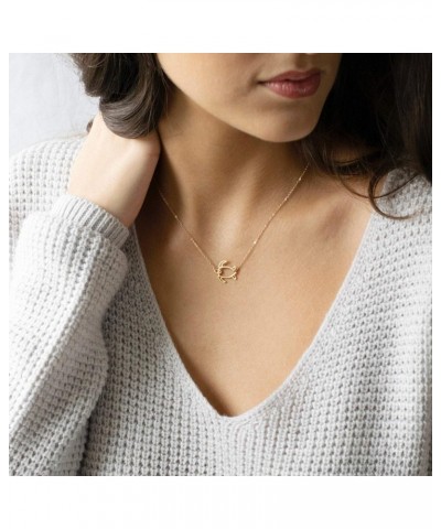 Gold Dainty Turtle Necklace for Women,14K Gold Plated Cute Tiny Boho Sea Tortoise Pendant Necklace for Teen Girls… $8.97 Neck...