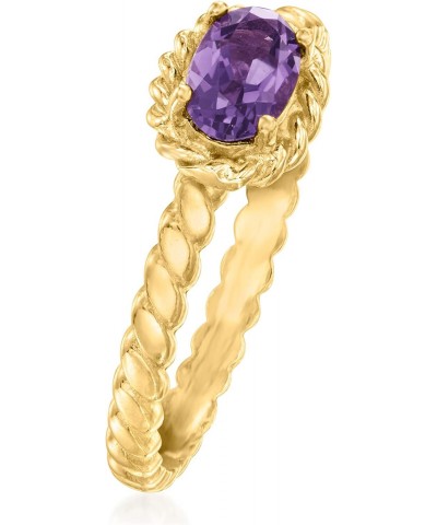 0.40 Carat Amethyst Twisted Ring in 18kt Gold Over Sterling $25.60 Rings