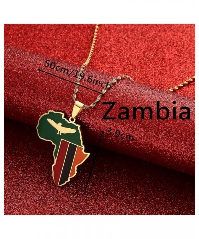 Africa Map Pendant Necklaces African of Maps Jewelry Charms Gold Color Africa Map Neckalce Zambia Gold $7.97 Necklaces