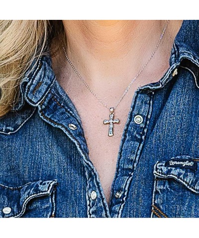 Western Mosaic Cross Necklace - NC5688 $48.60 Necklaces