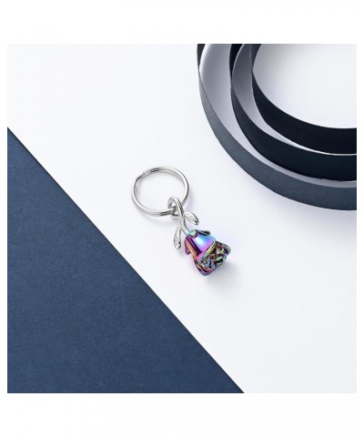 Rose Flower Urn Keychain Cremation Jewelry for Ashes, Stainless Steel Memorial Pendant Gift Funeral Keepsake Colorful $12.75 ...