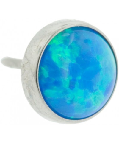 Threadless High Polish Titanium Synthetic Opal Cabochon End with 2.5mm Gem Capri Blue Opal $19.82 Body Jewelry