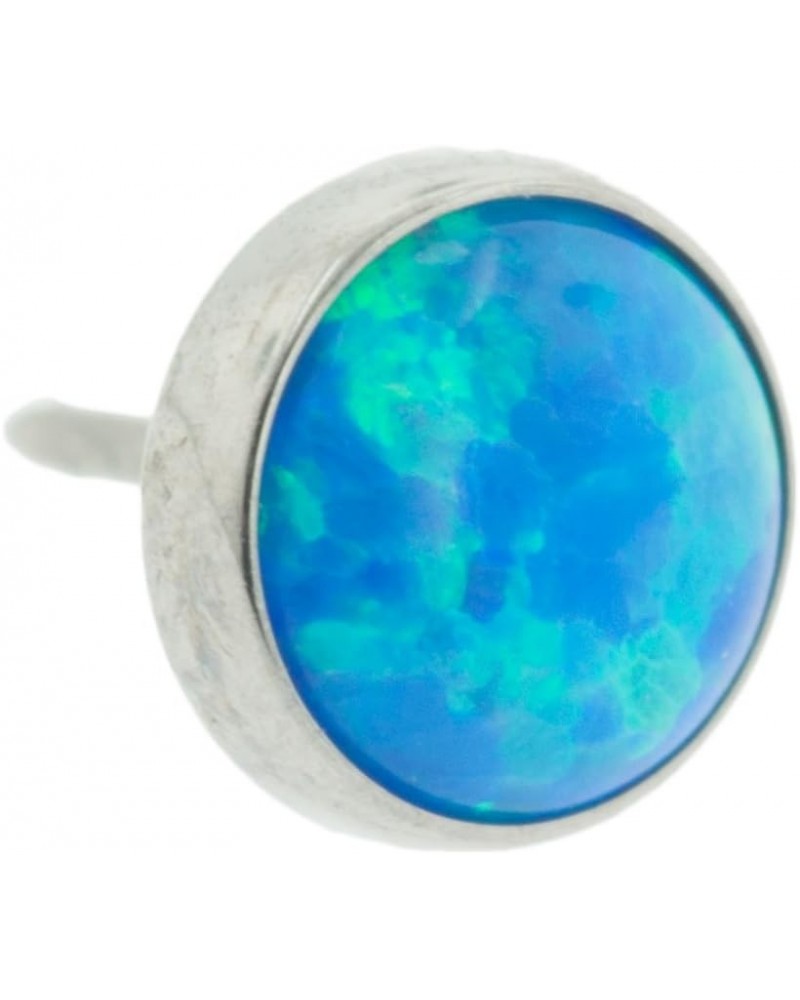 Threadless High Polish Titanium Synthetic Opal Cabochon End with 2.5mm Gem Capri Blue Opal $19.82 Body Jewelry