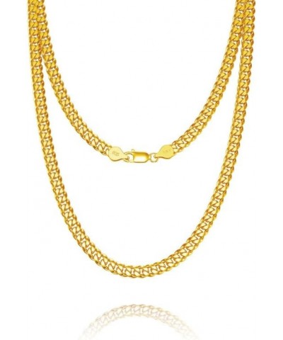 925 Sterling Silver Cuban Chain 3.5/4/5mm Necklace for Men Gold Cuban Link Curb Chain for Women 16-30 Inches 24 5mm Gold $15....