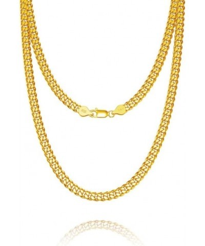 925 Sterling Silver Cuban Chain 3.5/4/5mm Necklace for Men Gold Cuban Link Curb Chain for Women 16-30 Inches 24 5mm Gold $15....