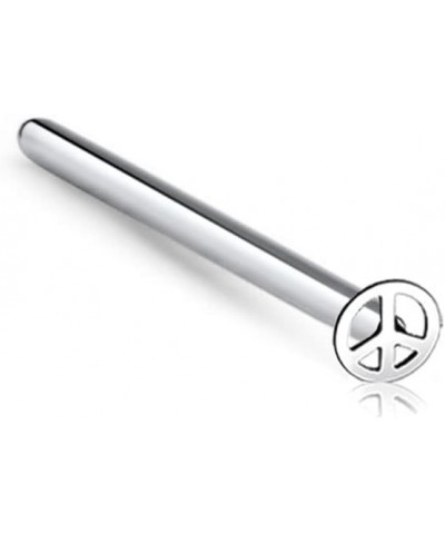 316L Surgical Steel Peace Sign Nose Stud Ring Choose Your Style 20G Straight Stud (10mm Post) $9.00 Body Jewelry