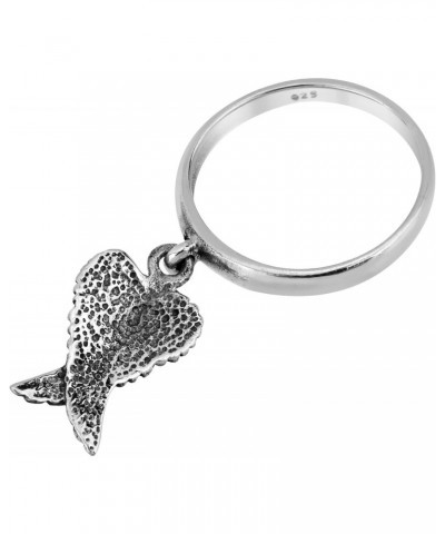 Mythical Heart Shape Angel Wing .925 Sterling Silver Dangle Ring $11.66 Rings