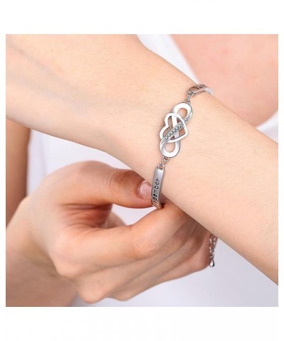 To My Wife Bracelet from Husband Silver Bangle Bracelet Infinity Heart Bangle Bracelet Girlfriend Bracelet from Boyfriend Bir...