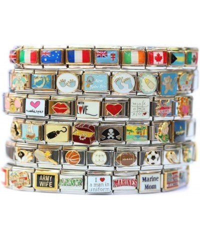 Set of 2 Italian Charm Starter Bracelets (18 links for standard size and 9 links for superlinks) Horse $10.55 Bracelets