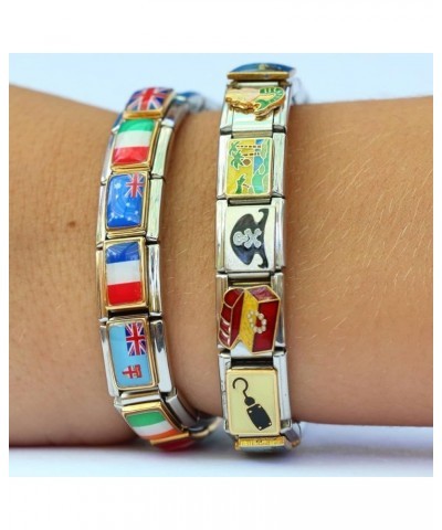 Set of 2 Italian Charm Starter Bracelets (18 links for standard size and 9 links for superlinks) Horse $10.55 Bracelets