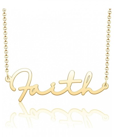 Personalized Name Necklace Cursive Script Name Stainless Steel Jewelry for Girls Name Necklace for Women Gold Name Necklace F...