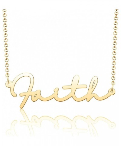 Personalized Name Necklace Cursive Script Name Stainless Steel Jewelry for Girls Name Necklace for Women Gold Name Necklace F...