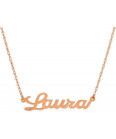 Laura Font 14k Solid Gold Custom Name Necklace Personalized Customizable Custom Made Any Name Mother Day Gift Women Nameplate...