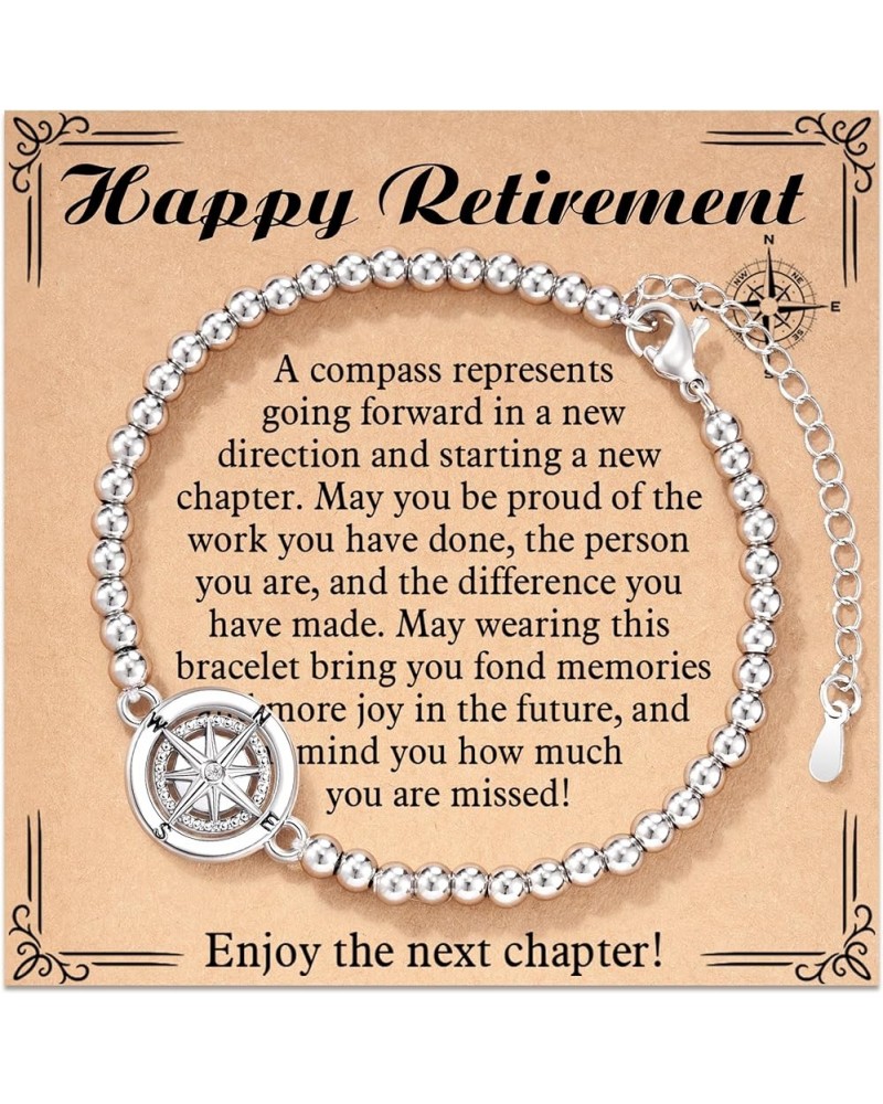 Retirement Gifts for Women 2024 Coworker Leaving Gifts, Compass Bracelet You Will Be Missed Farewell Going Away Goodbye Gifts...