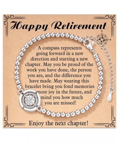 Retirement Gifts for Women 2024 Coworker Leaving Gifts, Compass Bracelet You Will Be Missed Farewell Going Away Goodbye Gifts...