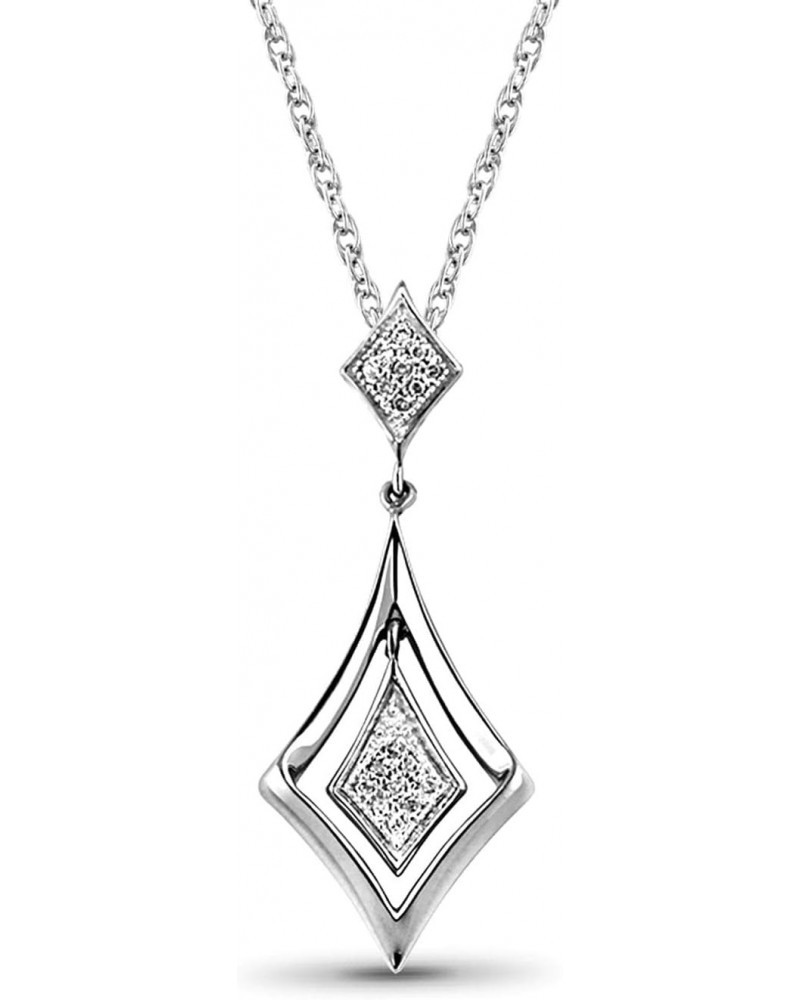 1/20 Carat White Diamond Pendant in Sterling Silver $11.70 Pendants