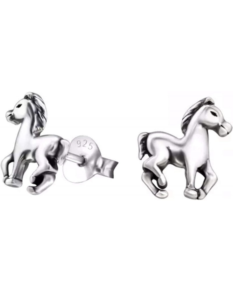 Horse .925 Sterling Silver Tiny Stud Earrings (Hypoallergenic) $10.61 Earrings