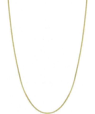 18K Gold Flashed Sterling Silver Very Thin .7mm Italian Box Chain Necklace, Sizes 14" - 36 16 inch $10.31 Necklaces