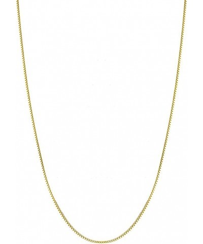 18K Gold Flashed Sterling Silver Very Thin .7mm Italian Box Chain Necklace, Sizes 14" - 36 16 inch $10.31 Necklaces