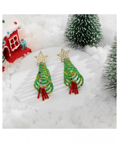 Christmas Earrings for Women Cute Reindeer Earrings Colorful Light Bulb Xmas Earrings Christmas Tree Earrings Gingerbread Dee...