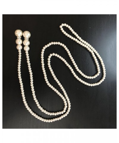 Wedding Necklace Pearls Necklace for Women Long Necklace Faux Pearl Strand Layered Necklace Costume Jewelry White $8.88 Neckl...