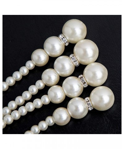 Wedding Necklace Pearls Necklace for Women Long Necklace Faux Pearl Strand Layered Necklace Costume Jewelry White $8.88 Neckl...