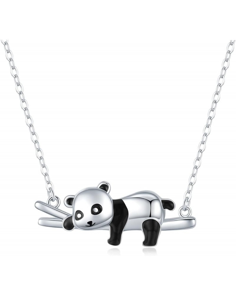 Panda Gifts Panda Necklace 925 Sterling Silver Cute Panda Stuffed Animal Pendant Necklace Panda Bear Jewelry Gifts for Women ...