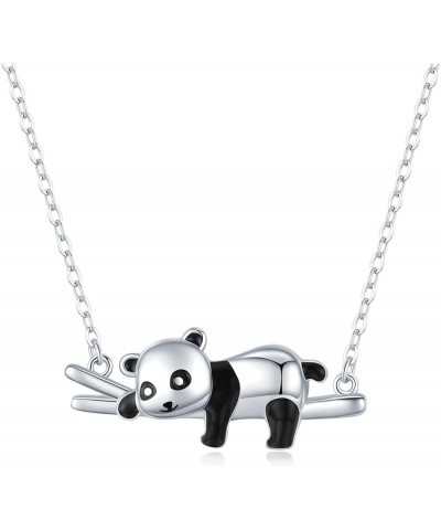 Panda Gifts Panda Necklace 925 Sterling Silver Cute Panda Stuffed Animal Pendant Necklace Panda Bear Jewelry Gifts for Women ...