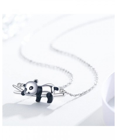 Panda Gifts Panda Necklace 925 Sterling Silver Cute Panda Stuffed Animal Pendant Necklace Panda Bear Jewelry Gifts for Women ...