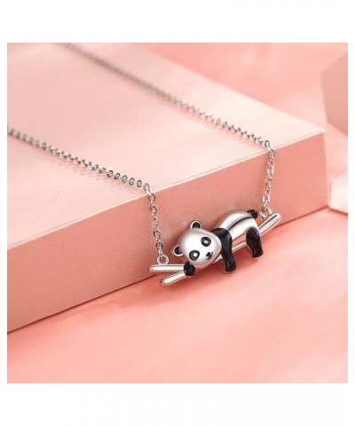 Panda Gifts Panda Necklace 925 Sterling Silver Cute Panda Stuffed Animal Pendant Necklace Panda Bear Jewelry Gifts for Women ...