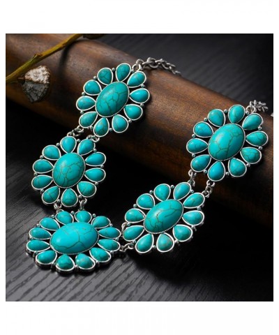 Long Pendant Turquoise Necklace for Women Bohemian Handmade Beaded Necklace jewelry Turquoise4 $10.74 Necklaces