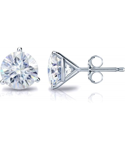 18k Gold Round Moissanite Stud Earrings (1 to 7ct TGW, H-I) 3-Prong Martini Set, Push-Back White Gold 1.0 carats $606.06 Earr...