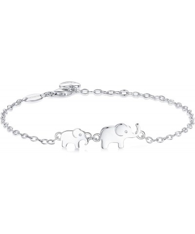 Elephants Bracelet for Women 925 Sterling Silver Generations Bracelet for Grandmother Mother Daughter Bracelets Animal Jewelr...