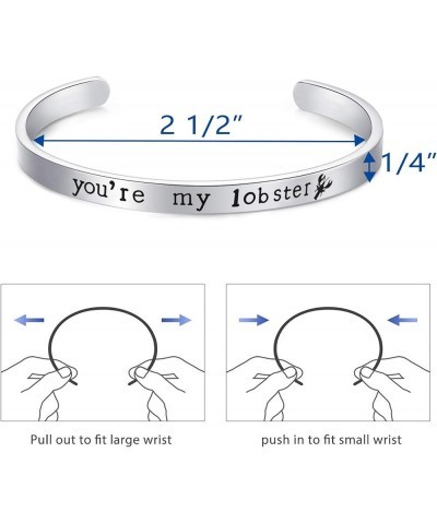 Friends TV Show Merchandise Gifts You're My Lobster Bracelet Best Friends Inspired Bracelets Friends Jewelry Cuff $7.63 Brace...