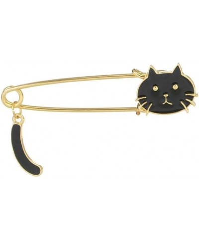 2 Pcs Cute Cat Brooch Black White Cat Brooch Pin Cat Safety Pin Ketty Lapel Pin for Women Men Girls Halloween Jewelry Gifts $...