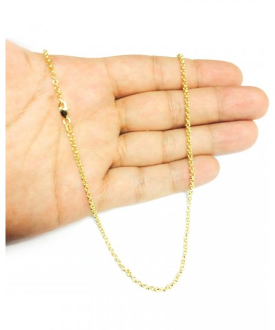 14k Yellow Gold Round Rolo Link Chain Necklace, 2.3mm $183.06 Others