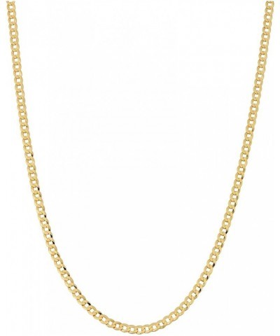 10K Gold 2.25,2.5MM Curb/Cuban Chain Necklace, 10K Gold Chain, 10K Dainty Necklaces 28.0 Inches 2.25MM $50.16 Necklaces