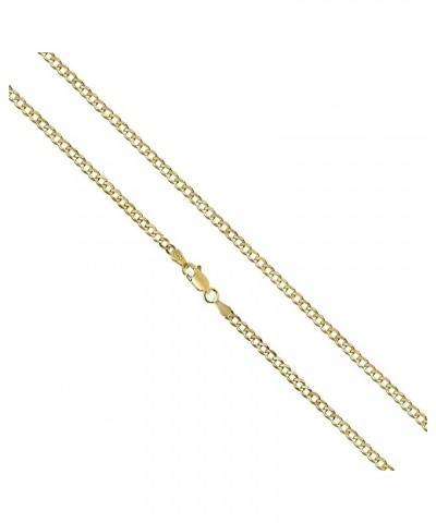 10K Gold 2.25,2.5MM Curb/Cuban Chain Necklace, 10K Gold Chain, 10K Dainty Necklaces 28.0 Inches 2.25MM $50.16 Necklaces