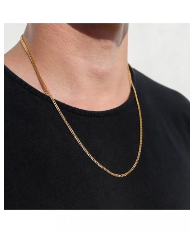 10K Gold 2.25,2.5MM Curb/Cuban Chain Necklace, 10K Gold Chain, 10K Dainty Necklaces 28.0 Inches 2.25MM $50.16 Necklaces