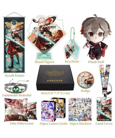 Genshin Impact Box Merch Set with 11 Gifts, Wanderer Cyno Xiao All 5 Stars Characters Plush Poster Acrylic Stand Bracelet Sti...