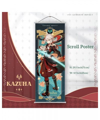 Genshin Impact Box Merch Set with 11 Gifts, Wanderer Cyno Xiao All 5 Stars Characters Plush Poster Acrylic Stand Bracelet Sti...